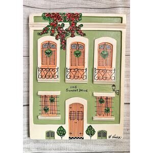 Hand painted Chalkware Plaque